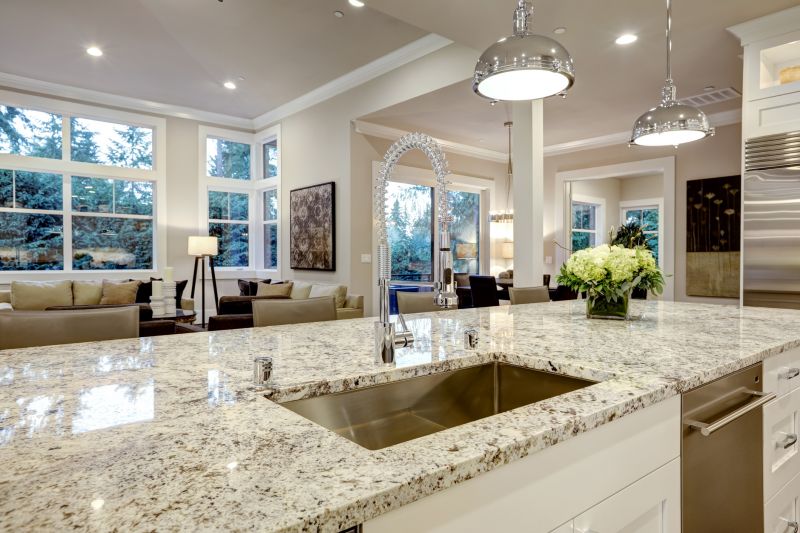 Granite Countertop with Modern Fixtures